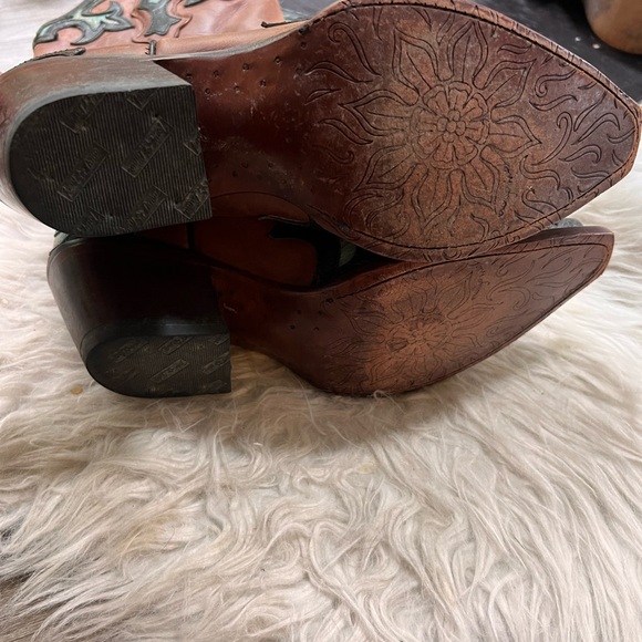 Tony Lama Cowgirl western leather boots size 7 - Picture 8 of 10